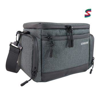 Τσάντα ώμου DSLR — αδιάβροχη, αντισεισμική, κλείσιμο με φερμουάρ, χωράει 1 σώμα κάμερας και 1 φακός, πολυεστέρας