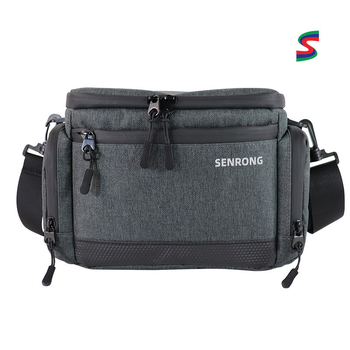 Τσάντα ώμου DSLR — αδιάβροχη, αντισεισμική, κλείσιμο με φερμουάρ, χωράει 1 σώμα κάμερας και 1 φακός, πολυεστέρας