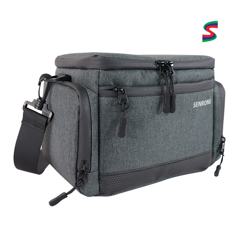 Τσάντα ώμου DSLR — αδιάβροχη, αντισεισμική, κλείσιμο με φερμουάρ, χωράει 1 σώμα κάμερας και 1 φακός, πολυεστέρας