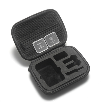 Action-kamera keményfedelű táska EVA+Canvas külsővel | univerzális illeszkedés, szürke fleece belső, súly 129,4 g, tartalmaz tároló táskát és 2 memória-kártya tároló dobozt