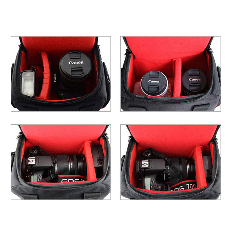 Geantă DSLR – curea crossbody, impermeabilă din nailon, compatibilă cu SLR, curea de umăr curbată