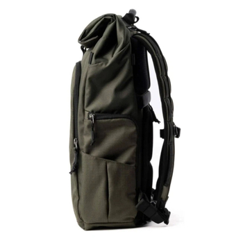 Roll-top foto batoh pre DSLR a bez zrkadlovej kamery, nepremokavý a ľahký, s oblúkovým ramenným popruhom.