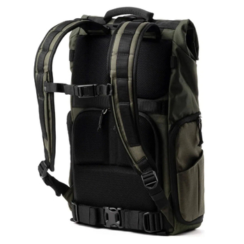 Roll-top foto batoh pre DSLR a bez zrkadlovej kamery, nepremokavý a ľahký, s oblúkovým ramenným popruhom.