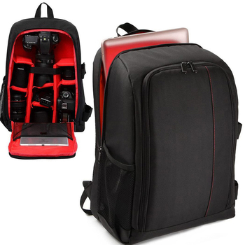 Τσάντα φωτογραφίας για DSLR/Mirrorless με καμπύλη ιμάντα ώμου — Ultra-ελαφριά, ανθεκτική στη φθορά, απορροφούσα κραδασμούς, Oxford ύφασμα, μεγάλη χωρητικότητα