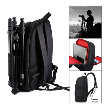 Τσάντα φωτογραφίας για DSLR/Mirrorless με καμπύλη ιμάντα ώμου — Ultra-ελαφριά, ανθεκτική στη φθορά, απορροφούσα κραδασμούς, Oxford ύφασμα, μεγάλη χωρητικότητα