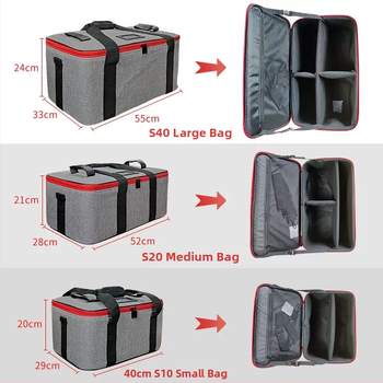 Fotózási fénykiegészítő tároló táska – vászon + kemény lemez; univerzális használat; tömeg 2,8 kg; bélés Oxford