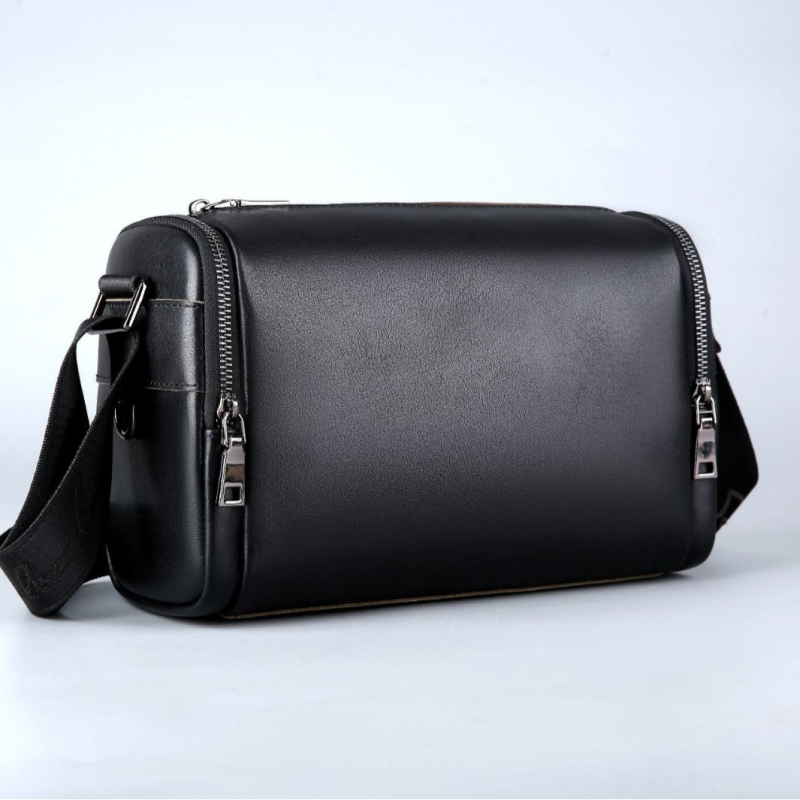 Muška kožna crossbody torba velikog kapaciteta, prvi sloj teleće kože, gradski jednostavan stil