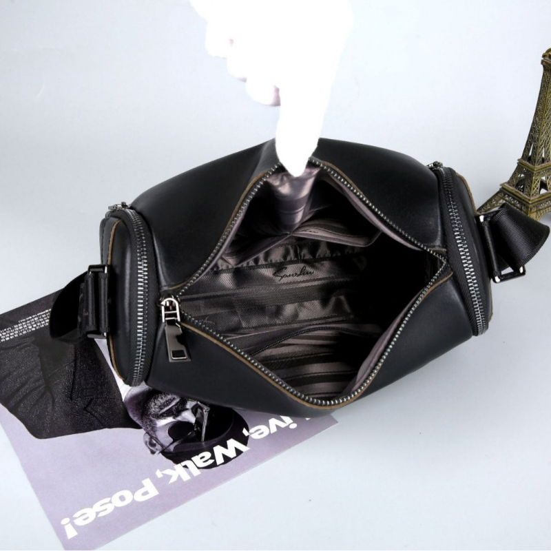 Muška kožna crossbody torba velikog kapaciteta, prvi sloj teleće kože, gradski jednostavan stil