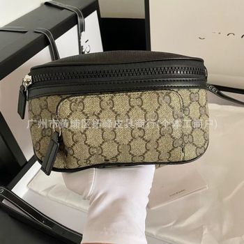 Muška torba za prsa s monogramom, platno, ležerni stil putovanja, proširivi dizajn, podstava od platna