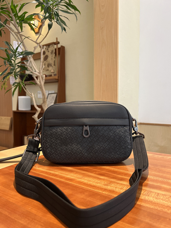 Prius muška crossbody torba od mikrovlaknenog kože s tkanom teksturom, vodootporna, lagana, velika kapaciteta