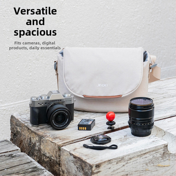 Taška na fotoaparát – plátenná ramenná taška, unisex, jar 2025