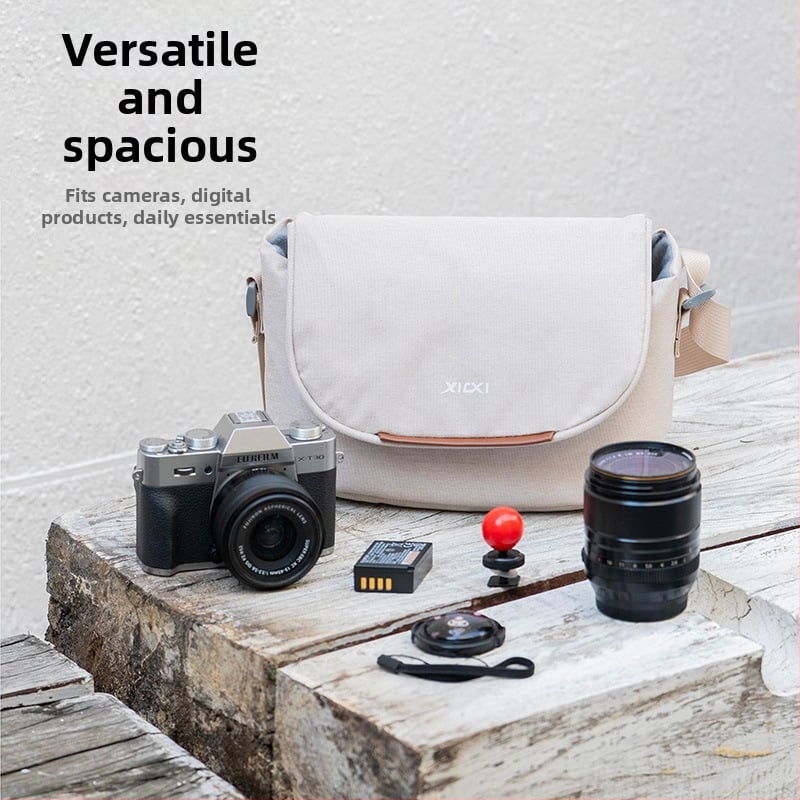 Taška na fotoaparát – plátenná ramenná taška, unisex, jar 2025