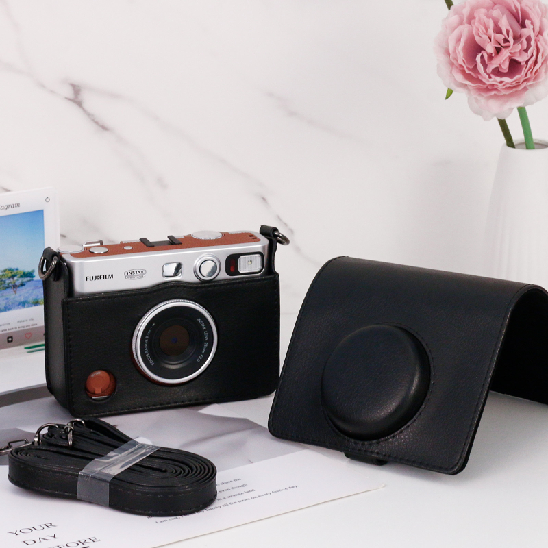 Polaroid Mini Evo Retro Taška na fotoaparát — PU koža, crossbody, odolná voči opotrebeniu, proti krádeži, podšívka z syntetickej kože