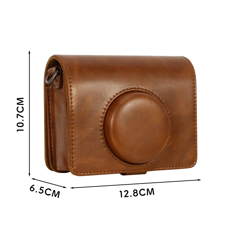 Polaroid Mini Evo Retro Taška na fotoaparát — PU koža, crossbody, odolná voči opotrebeniu, proti krádeži, podšívka z syntetickej kože