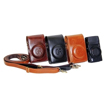 PU kožna torbica za fotoaparat za Ricoh GR3/GR III/GR II – crossbody, vodootporna, otporna na habanje, zaštita od krađe