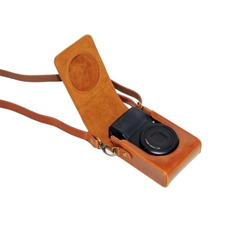 PU kožna torbica za fotoaparat za Ricoh GR3/GR III/GR II – crossbody, vodootporna, otporna na habanje, zaštita od krađe