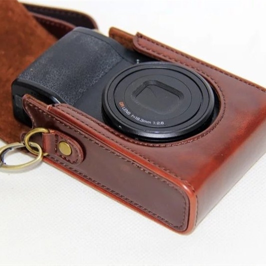 PU kožna torbica za fotoaparat za Ricoh GR3/GR III/GR II – crossbody, vodootporna, otporna na habanje, zaštita od krađe