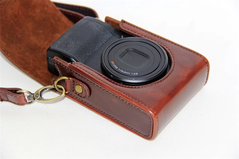 PU kožna torbica za fotoaparat za Ricoh GR3/GR III/GR II – crossbody, vodootporna, otporna na habanje, zaštita od krađe