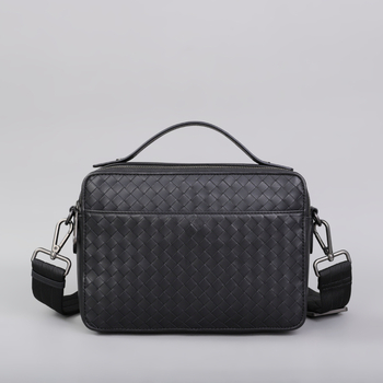 Muška torba od prave kože, ručno tkan detalj, crossbody torba za rame i za fotoaparat