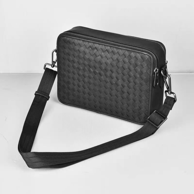 Muška torba od prave kože, ručno tkan detalj, crossbody torba za rame i za fotoaparat