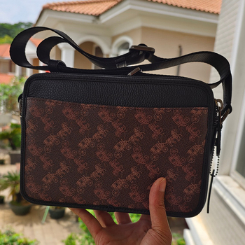 Muška crossbody torba od prave kože, s poliesterom podstavom, proljeće 2025, za svakodnevnu upotrebu