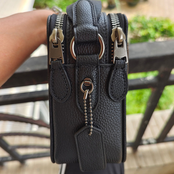Muška crossbody torba od prave kože, s poliesterom podstavom, proljeće 2025, za svakodnevnu upotrebu
