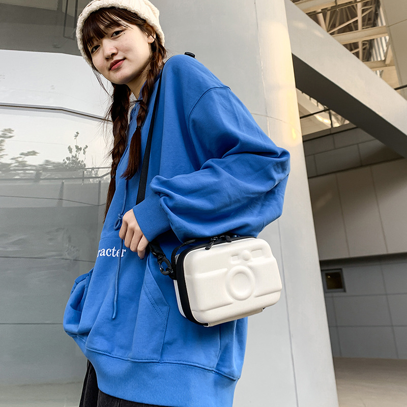 Muška crossbody torba u stilu kamere, lagana i kompaktna, PU materijal, prošireni kapacitet, poliester podstava, casual upotreba