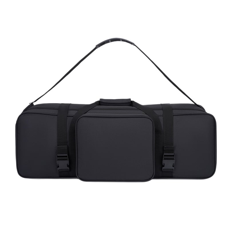 Geantă pentru kit foto cu trei suporturi de iluminare, set de trei lumini, Oxford, geantă crossbody pentru cameră cu fermoar