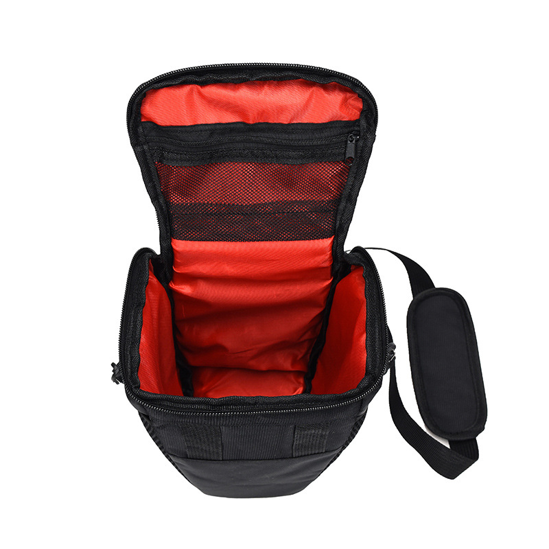 Taška na fotoaparát s trojuholníkovým dizajnom pre DSLR/mirrorless — Nylon; Dychateľná, Nepremokavá, Odolná voči opotrebeniu, Proti krádeži; Model BYK-1683; Nosenie: chrbtový panel s ergonickou krivkou