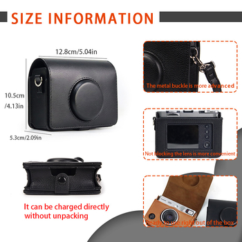 PU bőr Crossbody kameratáska SLR és tükör nélküli kamerákhoz, vállpánttal és poliészter béléssel
