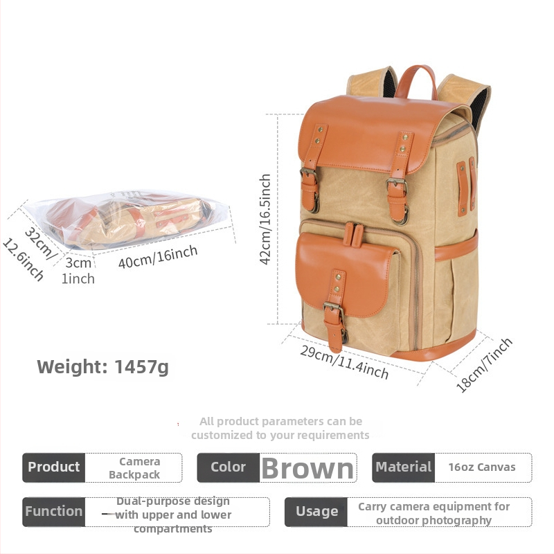 DSLR taška na exteriérovú fotografiu, plátená, nepremokavá a odolná voči opotrebeniu, zapínanie na zips, teleskopická rukoväť