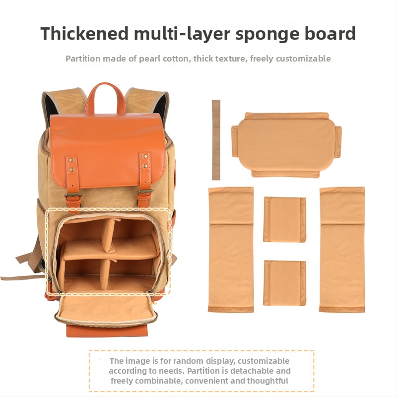 DSLR taška na exteriérovú fotografiu, plátená, nepremokavá a odolná voči opotrebeniu, zapínanie na zips, teleskopická rukoväť