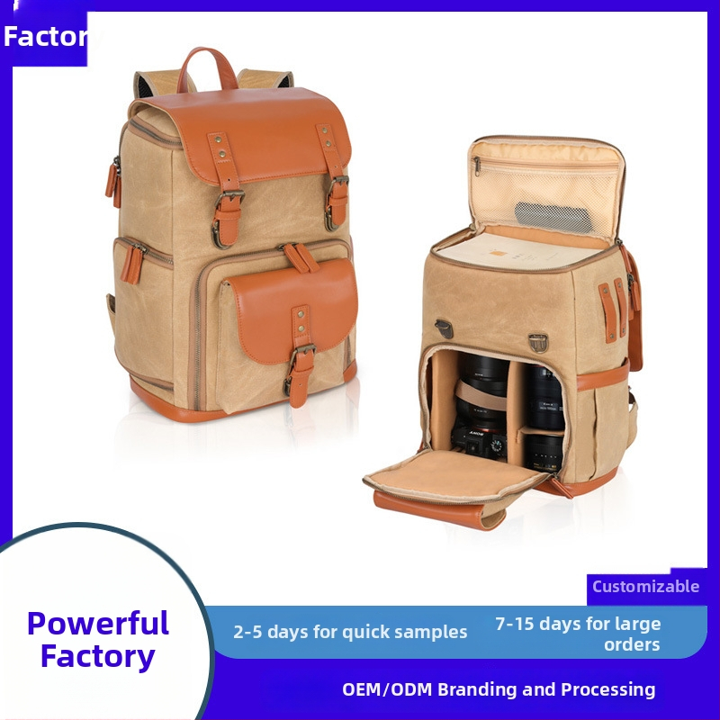 DSLR taška na exteriérovú fotografiu, plátená, nepremokavá a odolná voči opotrebeniu, zapínanie na zips, teleskopická rukoväť