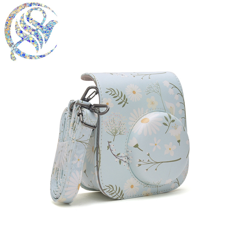 PU kamera táska Polaroid mini9/11-hez mágneszáras zárás, belső mikroszálas velúr bevonattal és vállpánttal, súly 0,2 kg