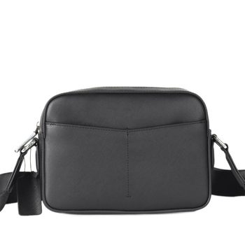 Muška kožna crossbody torba od prvog sloja kože, podstava od platna, s krížnim uzorkom, za svakodnevnu uporabu