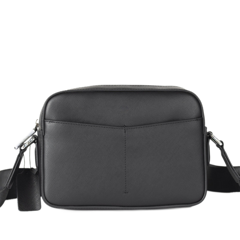 Muška kožna crossbody torba od prvog sloja kože, podstava od platna, s krížnim uzorkom, za svakodnevnu uporabu