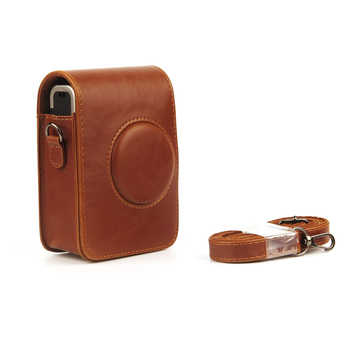Torba za kameru INSTAX mini Evo leather bag, PU koža, vodootporna, prozračna, otporna na habanje; za Fuji Instax mini evo; crossbody/leisure stil