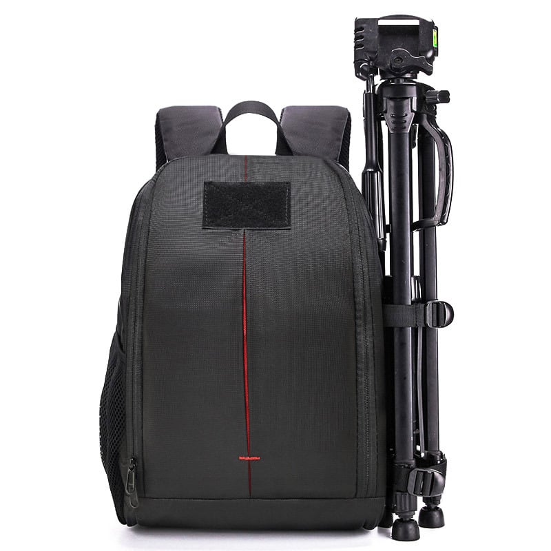 INDEPMAN DSLR kamera batoh - nylon, vodotesný, odolný voči opotrebeniu, priedušný, sametová výstelka, kompatibilný s modelmi 10D–450