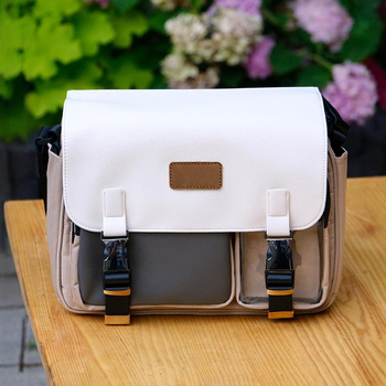 Geantă pentru cameră crossbody, impermeabilă, extensibilă, PU material, unisex