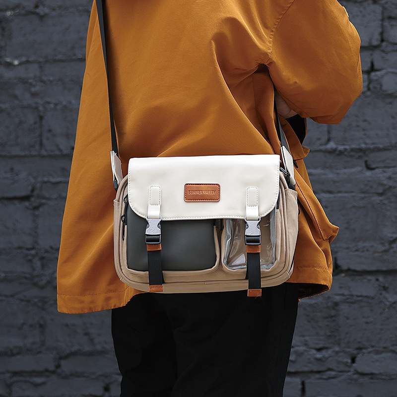 Geantă pentru cameră crossbody, impermeabilă, extensibilă, PU material, unisex