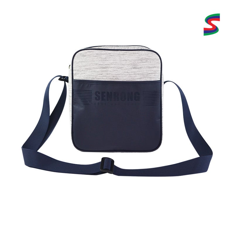 Crossbody torba od DuPont papira - uspravni kvadratni oblik, zatvarač, vodootporna, pogodna za 14-inčni prijenosnik, model SRN18-028