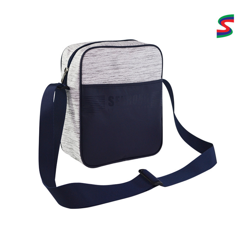Crossbody torba od DuPont papira - uspravni kvadratni oblik, zatvarač, vodootporna, pogodna za 14-inčni prijenosnik, model SRN18-028