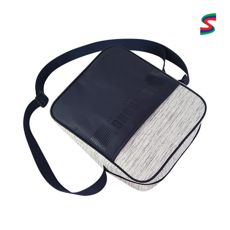 Crossbody torba od DuPont papira - uspravni kvadratni oblik, zatvarač, vodootporna, pogodna za 14-inčni prijenosnik, model SRN18-028