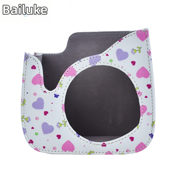 PU bőr szív alakú kameratáska Polaroid Mini12/11/9-hez, hordozható, szorosan illeszkedő védőtok flanel béléssel, 110 g