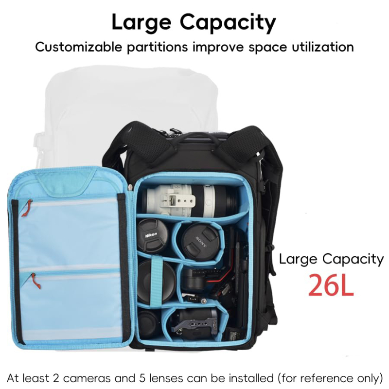 Fantapack SLR fényképezőgép táska, vízálló hátizsák drón állvány tárolására, nagy kapacitás, uniszex