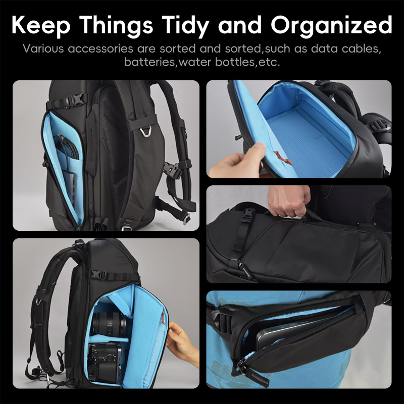 Fantapack SLR fényképezőgép táska, vízálló hátizsák drón állvány tárolására, nagy kapacitás, uniszex