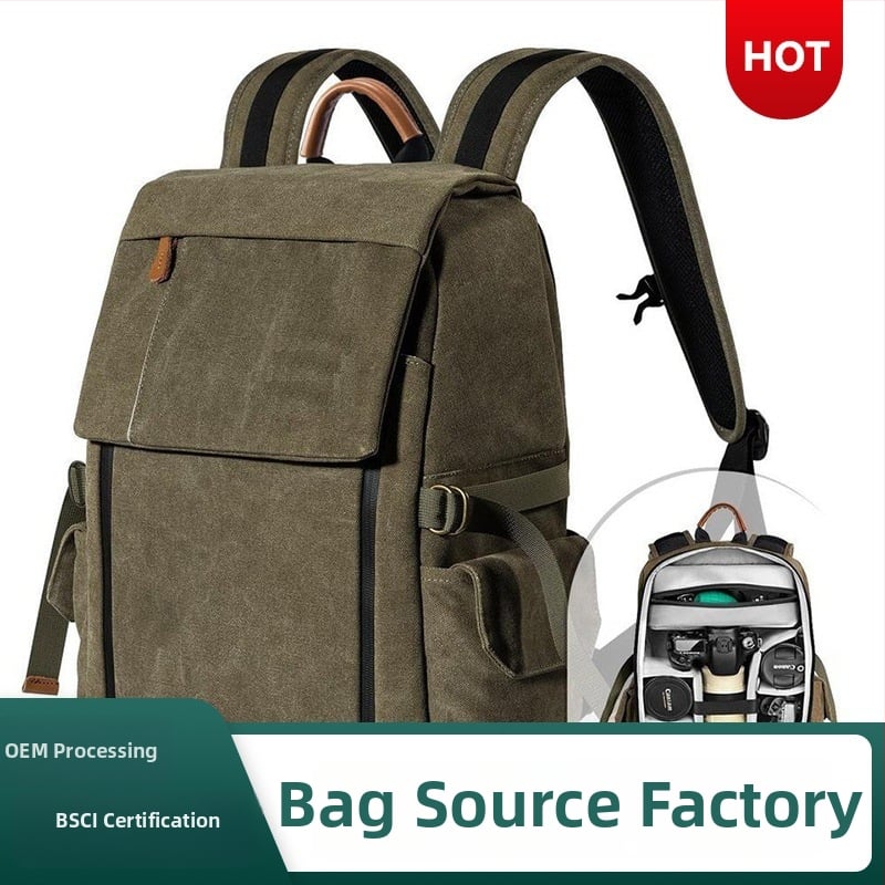 SLR fényképezőgép táska állványtartóval - vízálló, kopásálló, lopás elleni védelem, nylon anyag