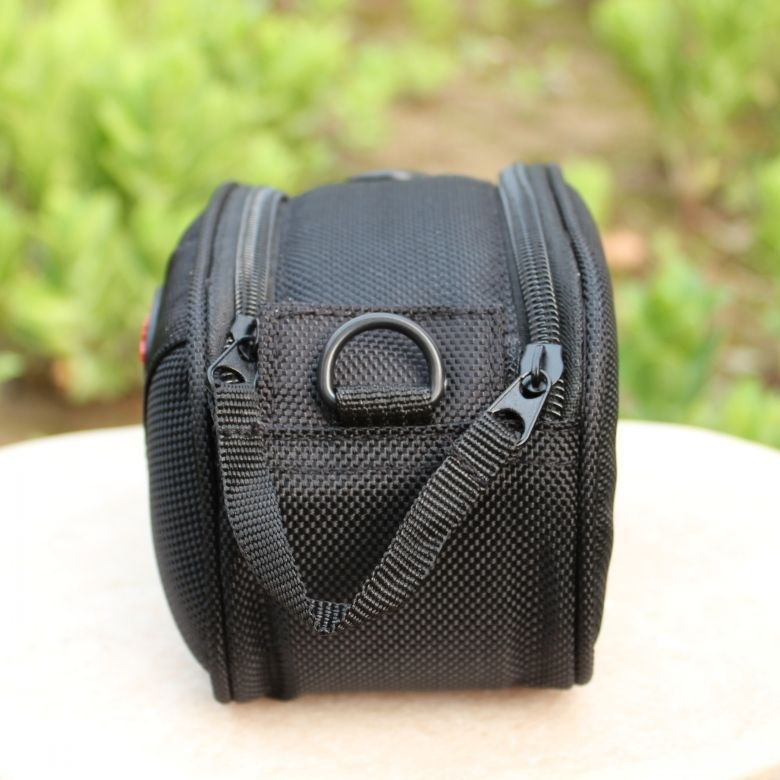 Nylon fotókameratáska, kopásálló és ütésálló, vállon átvethető, uniszex