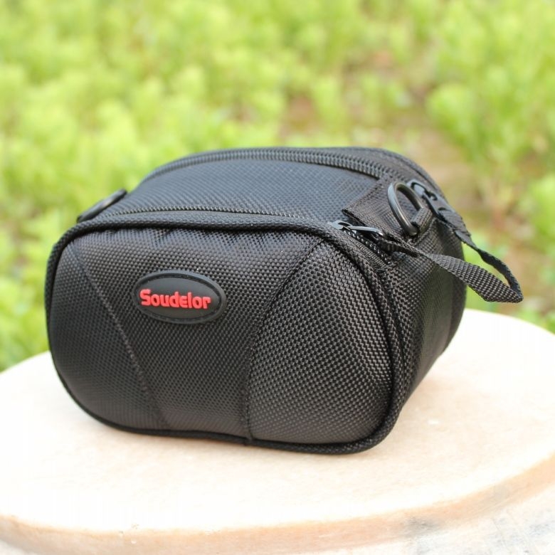 Nylon fotókameratáska, kopásálló és ütésálló, vállon átvethető, uniszex