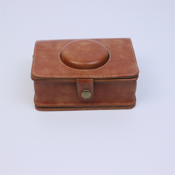 instax mini evo kameratáska, PU bőr, védő tok, vállon átvetős táska, flanel bélés